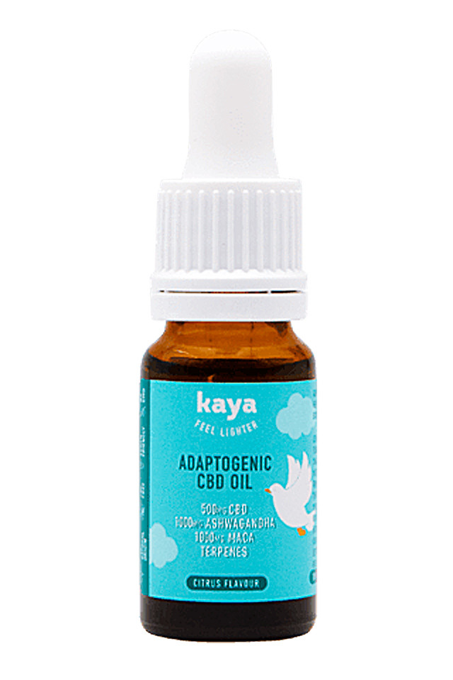 Flacon d'huile adaptogène 5% CBD de Kaya